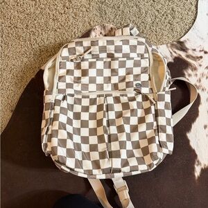 Stylish Checkered Backpack